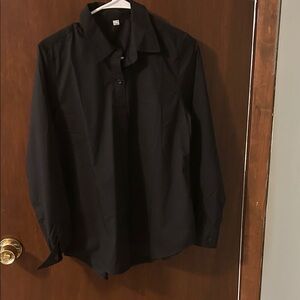Classic Black Womens Dress Shirt